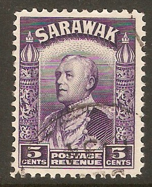 Sarawak 1934 5c Violet. SG110.